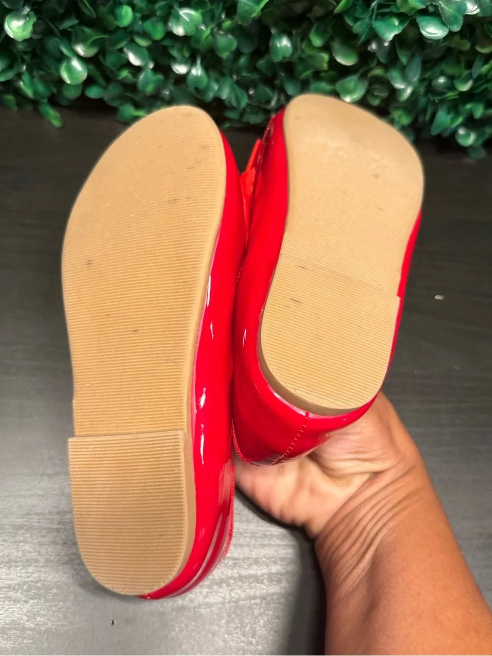 Girls' Red Patent Bow Mary Jane Flats